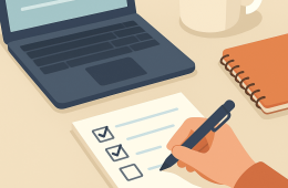 Illustration vectorielle d’un jeune entrepreneur wallon lançant son activité après la suppression des compétences de gestion en 2025.